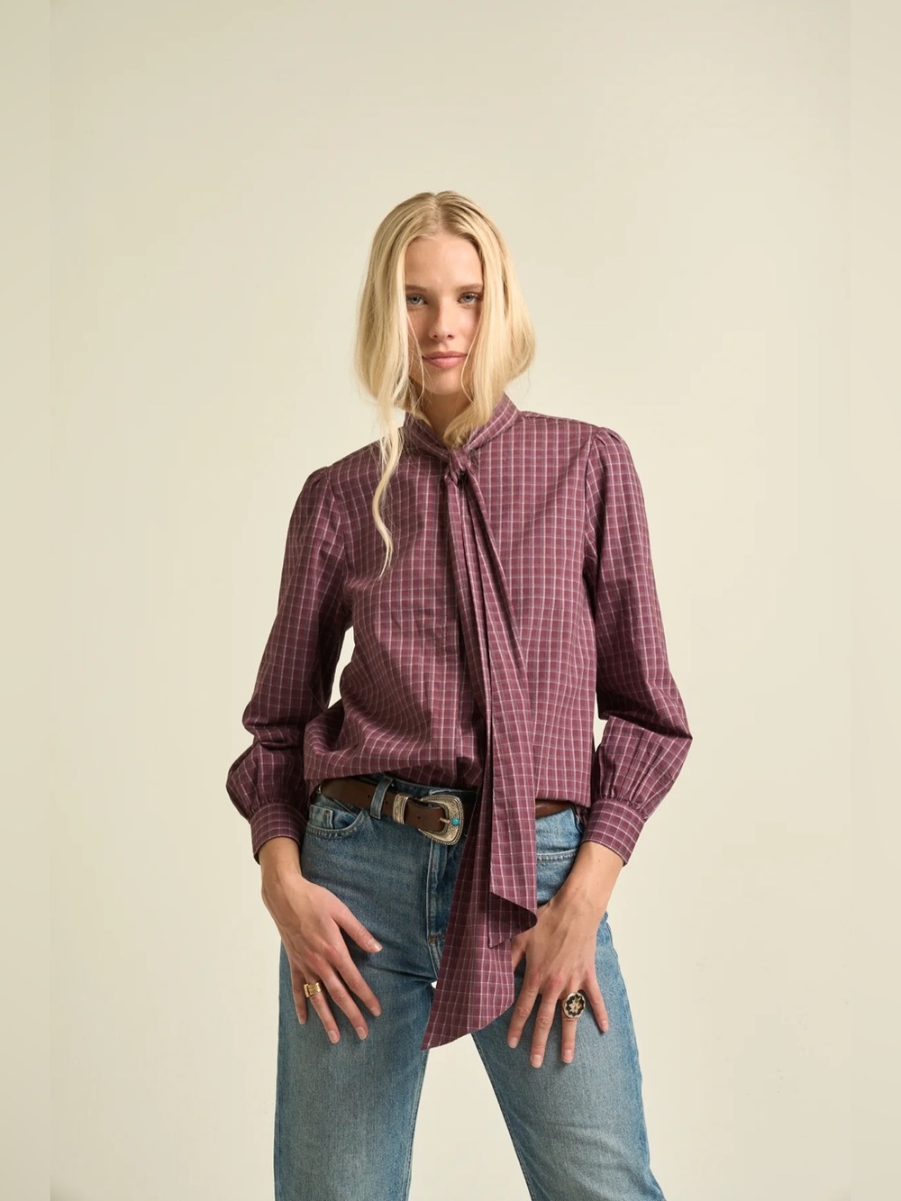 Sonmer Lily Blouse Burgundy